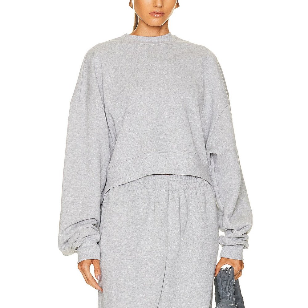 Wardrobe.Nyc X 'Hailey' Grey Cotton Bieber Hb Track Top Size S
